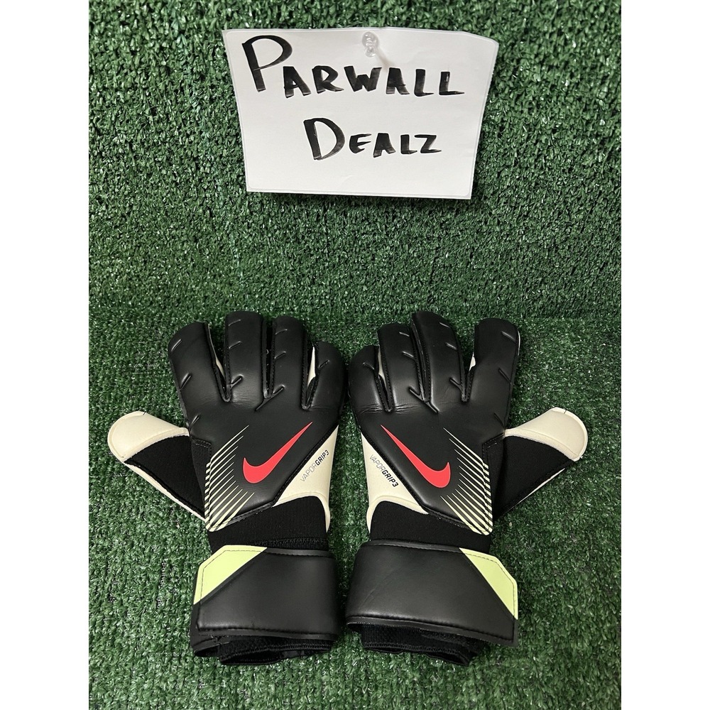 Nike Vapor Grip 3 Promo 22 Goalkeeper Goalie Gloves Black Red Size 9 FB2094-010